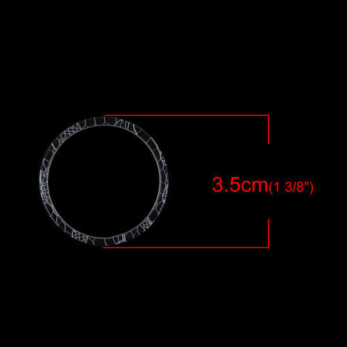 Immagine di Acrilato Connettore Accessori Anello Trasparente 35mm Dia, 10 Pz