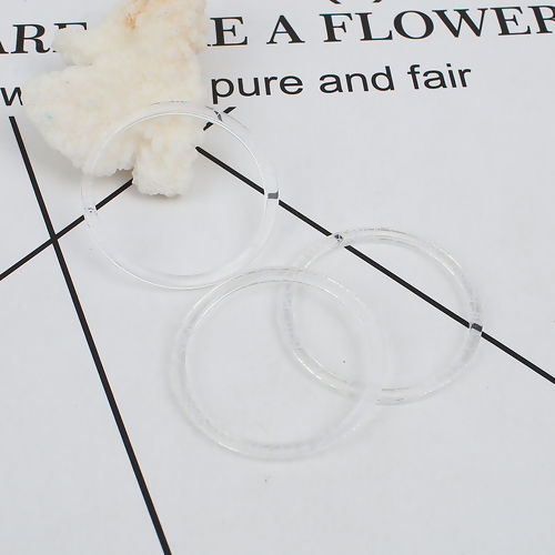 Immagine di Acrilato Connettore Accessori Anello Trasparente 35mm Dia, 10 Pz