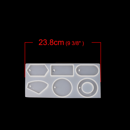 Image de Moule en Silicone Rectangle Blanc Ovale 23.8cm x 11.7cm, 1 Pièce