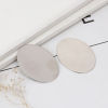 Picture of Brass Blank Pendants Oval Silver Tone 38mm(1 4/8") x 28mm(1 1/8"), 10 PCs