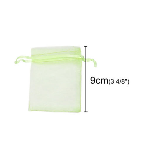 Image de Cadeau de Mariage Sachets en Organza Rectangle Couleur au Hasard (Espace Utilisable: 7x7cm) 9cm x 7cm, 50 Pcs