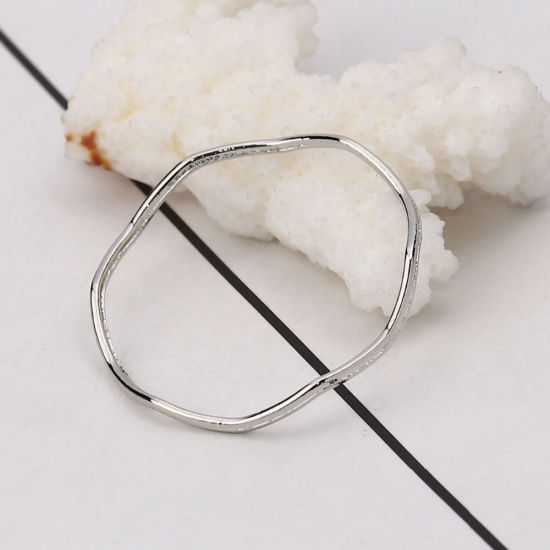 Bild von Zinklegierung Verbinder Ring Vergoldet 30mm D., 10 Stück