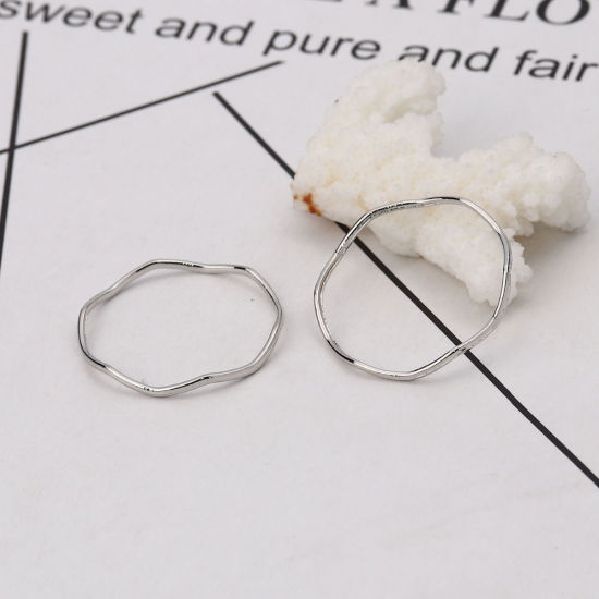 Bild von Zinklegierung Verbinder Ring Vergoldet 30mm D., 10 Stück