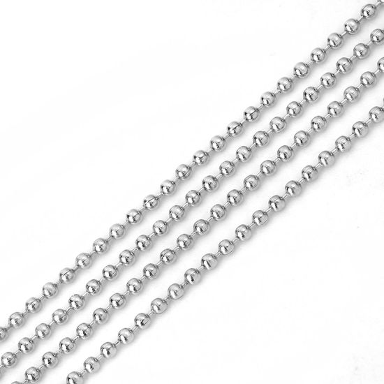 Image de 10 M Chaîne Maille Bille en Alliage de Fer Argent Mat 2mm