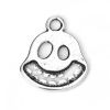 Picture of Zinc Based Alloy Halloween Charms Halloween Ghost Antique Silver Color 18mm( 6/8") x 16mm( 5/8"), 100 PCs