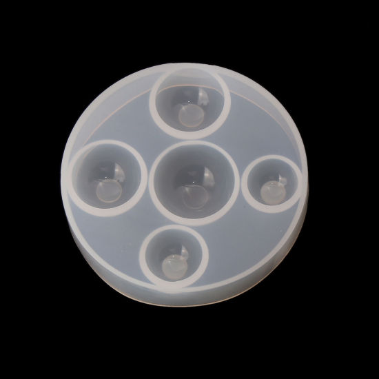 Image de Moule en Silicone Rond Blanc 8.7cm Dia., 1 Pièce