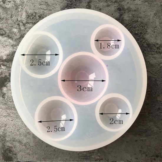 Image de Moule en Silicone Rond Blanc 8.7cm Dia., 1 Pièce