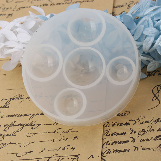 Image de Moule en Silicone Rond Blanc 8.7cm Dia., 1 Pièce