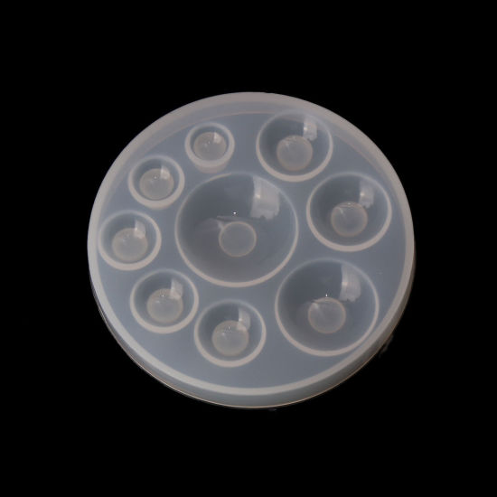 Image de Moule en Silicone Rond Blanc 8.3cm Dia., 1 Pièce