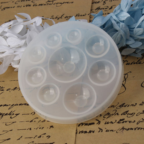 Image de Moule en Silicone Rond Blanc 8.3cm Dia., 1 Pièce