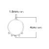 Picture of Zinc Based Alloy Chandelier Connectors Circle Ring Antique Silver Color 40mm x 33mm, 20 PCs