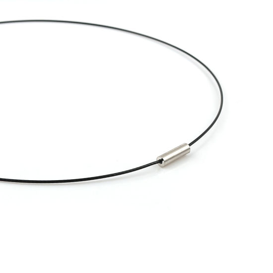 Image de 3 Pcs Collier Tour de Cou en Laiton Noir 47cm Long, l'Epaisseur de Cordon: 1mm