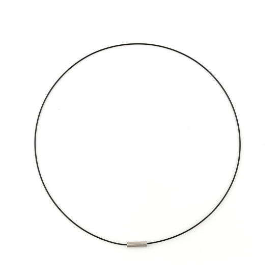 Image de 3 Pcs Collier Tour de Cou en Laiton Noir 47cm Long, l'Epaisseur de Cordon: 1mm