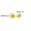 Picture of Zinc Based Alloy Connectors Flower Yellow 20mm x 20mm, 10 PCs