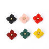Picture of Zinc Based Alloy Connectors Flower Yellow 20mm x 20mm, 10 PCs