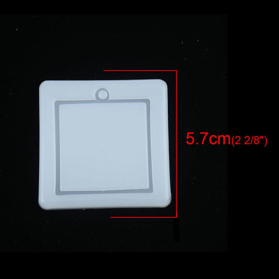 シリコン型・モールド シリコーン 正方形 半透明 57mm x 57mm、 1 個 の画像