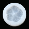 Picture of Silicone Resin Mold For Jewelry Making Round White Flower 5.9cm(2 3/8") Dia., 1 Piece