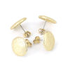 Picture of Zinc Based Alloy Ear Post Stud Earrings Findings Round Matt Gold 14mm, Post/ Wire Size: (21 gauge), 10 PCs