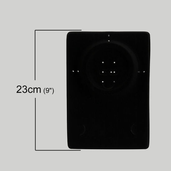 PVC アクセサリースタンド 長方形 黒 23cm x 16.3cm 、 10 枚 の画像