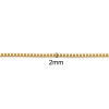 Picture of Wholesale Box Chain Necklace, Gold Plated Stainless Steel, Unisex Minimalist Gift Jewelry For Retailer, 60.5cm(23 7/8") long, Chain Size: 2mm Dia., 1 Piece