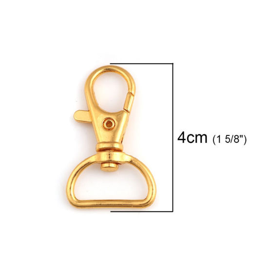 Image de Porte-Clés en Alliage de Fer Argent Mat 40mm x 24mm, 10 Pcs