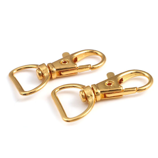 Image de Porte-Clés en Alliage de Fer Argent Mat 40mm x 24mm, 10 Pcs