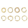 Picture of 200 PCs 4mm Dia., 0.7mm(21 gauge) 304 Stainless Steel Open Jump Rings Findings For Jewelry Making Gold Plated Round