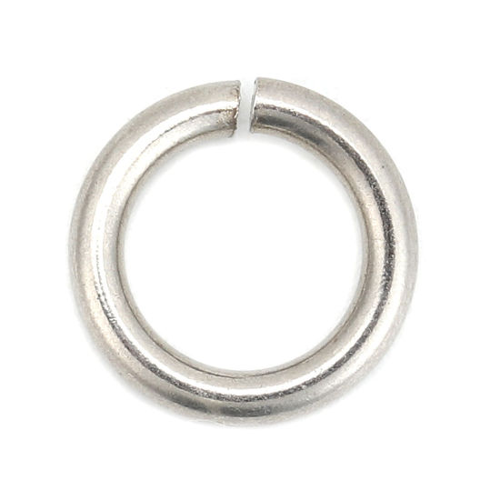 Image de 50 Pcs 11mm Dia, 1.8mm(taille 13) Anneaux de Jonction pour la Fabrication de Bijoux Ouvert en 304 Acier Inoxydable Argent Mat Rond