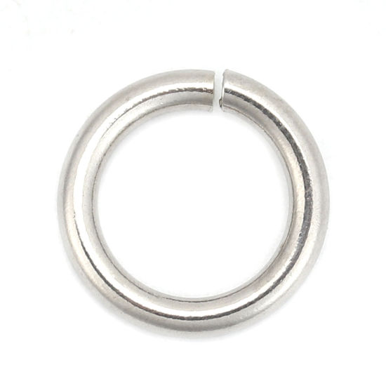 50 個 13mm 直径、 2mm（12号） 304ステンレス鋼 丸カン 丸カン シルバートーン 円形 の画像