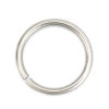 Picture of 20 PCs 20mm Dia., 2mm(12 gauge) 304 Stainless Steel Open Jump Rings Findings For Jewelry Making Silver Tone Round