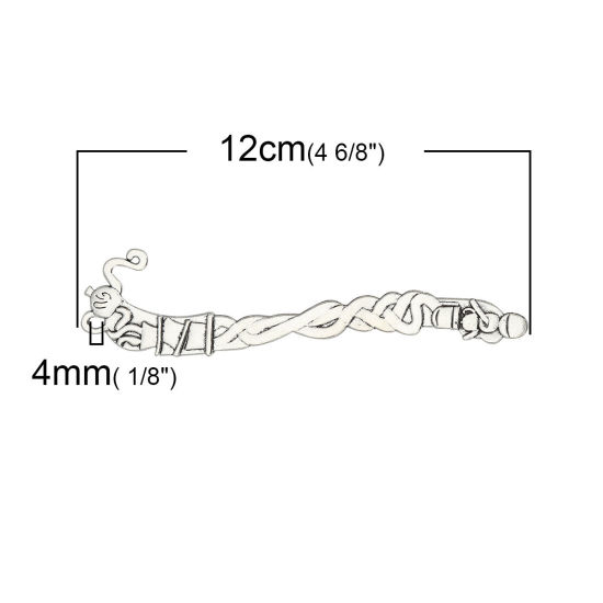 亜鉛合金 しおり カップ 銀古美 ループ付き ティーポット 12cm x 2.9cm、 5 個 の画像