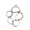 Picture of Brass Pendants Irregular Antique Silver Color 30mm(1 1/8") x 23mm( 7/8"), 2 PCs