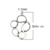 Picture of Brass Pendants Irregular Antique Silver Color 30mm(1 1/8") x 23mm( 7/8"), 2 PCs