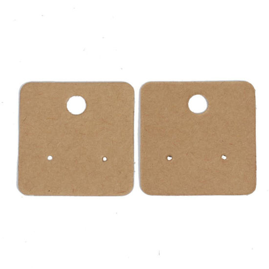 Picture of Paper Jewelry Display Card Square Black & White Message Pattern 40mm x 40mm, 100 Sheets