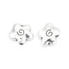 Picture of Zinc Based Alloy Spacer Beads Flower Antique Silver Color Stripe 11mm x 9mm, Hole: Approx 1.7mm, 40 PCs