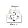 Picture of Zinc Based Alloy Spacer Beads Flower Antique Silver Color Stripe 11mm x 9mm, Hole: Approx 1.7mm, 40 PCs