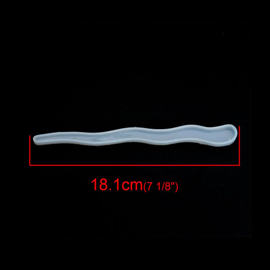 Bild von Silikon Gießform Haarnadel Weiß 18.1cm x 1.7cm, 2 Stück