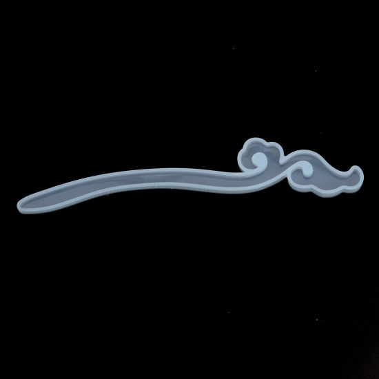 Bild von Silikon Gießform Haarnadel Weiß 18.1cm x 2.8cm, 2 Stück