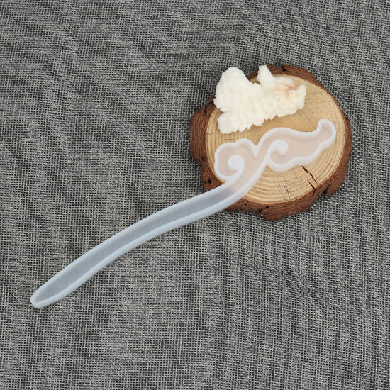 Bild von Silikon Gießform Haarnadel Weiß 18.1cm x 2.8cm, 2 Stück