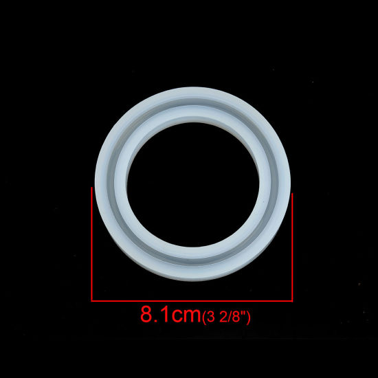 Image de Moule en Silicone Bracelet Blanc 8.1cm Dia., 2 Pcs
