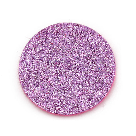 Picture of Nonwovens Felt Oil Diffuser Pads Round Mauve Glitter 23mm Dia., 20 PCs