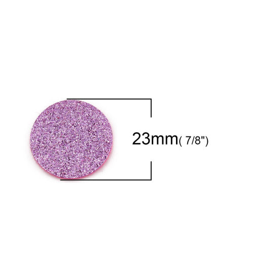 Picture of Nonwovens Felt Oil Diffuser Pads Round Mauve Glitter 23mm Dia., 20 PCs