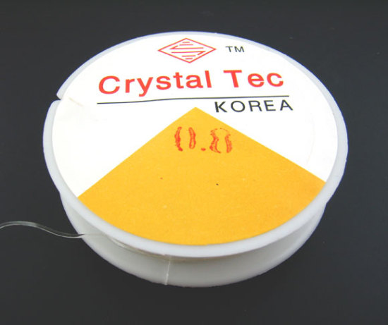 Image de Cordon/Fil Elastique en Nylon Transparent 0.8mm, 10 Rouleaux (Env. 10 M/Rouleau)