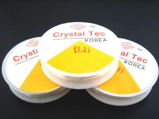 Image de Cordon/Fil Elastique en Nylon Transparent 0.8mm, 10 Rouleaux (Env. 10 M/Rouleau)