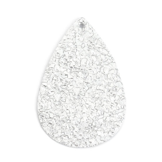 Immagine di PU Ciondoli Goccia Argento 5.6cm x 3.7cm, 10 Pz