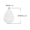 Immagine di PU Ciondoli Goccia Argento 5.6cm x 3.7cm, 10 Pz