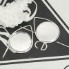Picture of 5 PCs Brass Cabochon Settings Pendants Drop Silver Plated (Fits 20mm Dia.) 31mm x 23mm