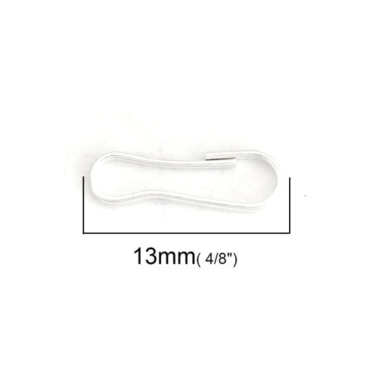 合金 ナスカン 銀メッキ 13mm x 4mm、 500 個 の画像