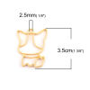 Picture of Zinc Based Alloy Open Back Bezel Pendants For Resin Gold Plated Bulldog Animal 35mm x 27mm, 5 PCs