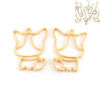 Picture of Zinc Based Alloy Open Back Bezel Pendants For Resin Gold Plated Bulldog Animal 35mm x 27mm, 5 PCs